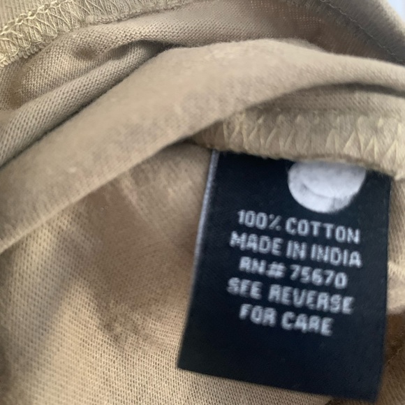 XL Men's Casual Tan Graphic T-Shirt - Picture 3 of 4